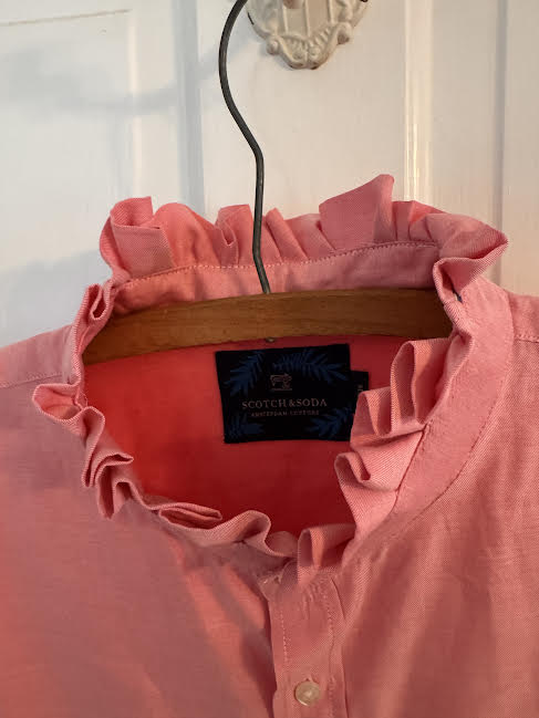 Ruffled-Collar Buttondown Shirt