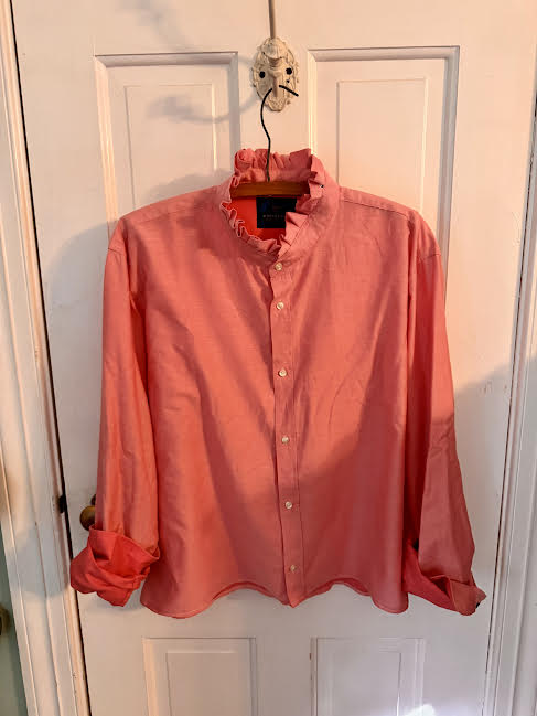 Ruffled-Collar Buttondown Shirt
