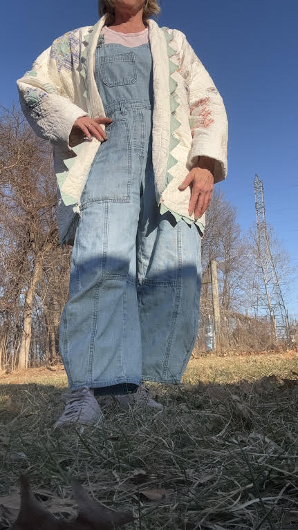 Vintage Quilt Coat - 1940's Nine Patch