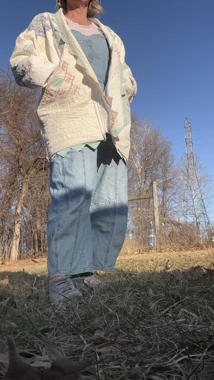Vintage Quilt Coat - 1940's Nine Patch