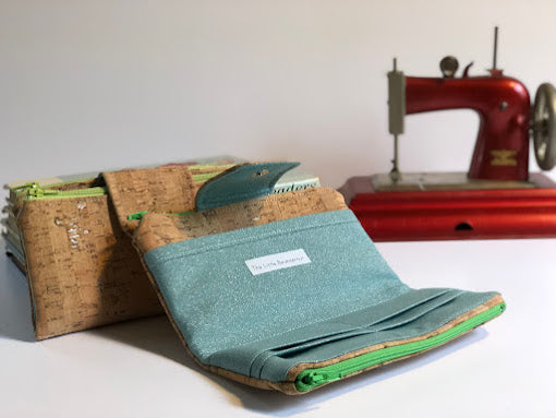 Cork Wallet Sparkle Linen