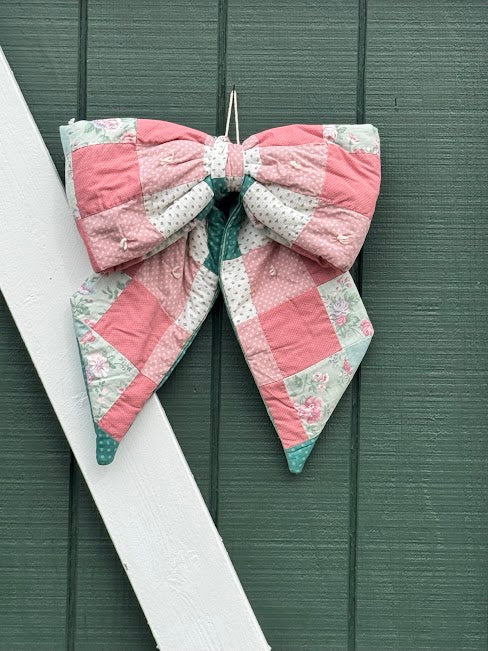 Large Vintage Quilt Door Bow
