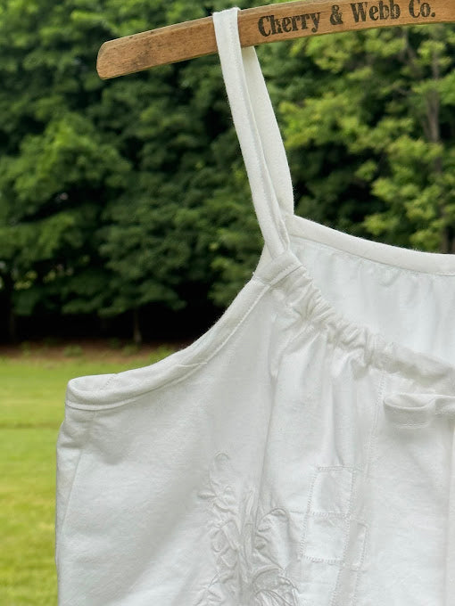 Handmade Vintage Linen & Quilt Top  Small