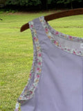 Handmade Vintage Linen & Quilt Top – Side-Tie Detail -  Small