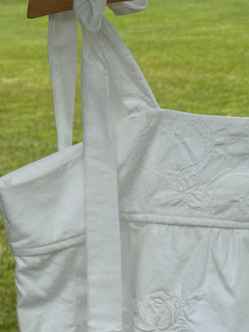 Handmade Vintage Linen & Quilt Top -  small /Medium