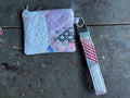 Vintage Quilt Coin Purse with Key Fob