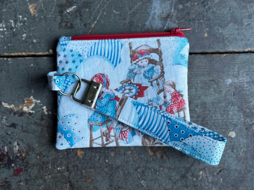 Vintage 1976 Holly Hobby Betsy Ross Coin Purse with Key Fob